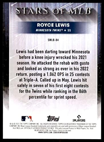 2022 Ажурирање на Топс starsвездите на MLB SMLB-84 ROYCE LEWIS MINNESOTO TWINS БЕСПЛАТНИ КАРТИ