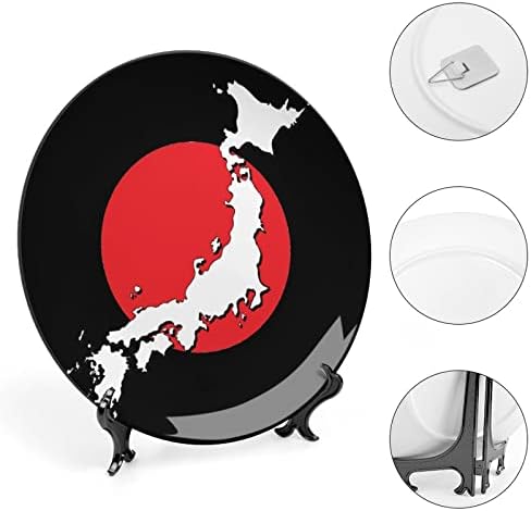 Јапонија Знаме Мапа Коска Кина Декоративна Плоча Керамички Плочи Занает Со Штанд За Прикажување За Декорација На Ѕидови Во Домашна Канцеларија