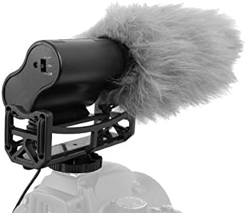 Микрофон со пушка со шофершајбна и мртва мачка маф за Nikon D5600