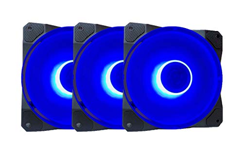 APEVIA CO312L-Сзо Космос 120mm Бела LED Ултра Тивок Случај Вентилатор w/ 16 Led Диоди &засилувач; Анти-Вибрации Гумени Влошки