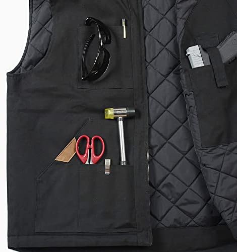 Водоотпорен прикриен носач на Едтрек со 10 џебови - разноврсен елек на платно за работа и дневна употреба