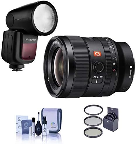 Sony FE 24mm f/1.4 GM Објектив За Sony E, Пакет Со Flashpoint Zoom Li - На X R2 TTL На Камерата Тркалезна Блиц Speedlight, 77mm Филтер Комплет,