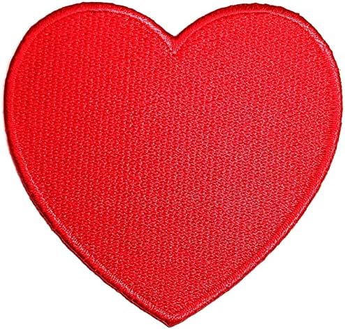 Кленплус 2 парчиња. Црвено Срце Мода Лепенка Срце Љубов Налепница Денот На Вљубените Занает Закрпи САМ Апликација Везени Шие Железо На Лепенка