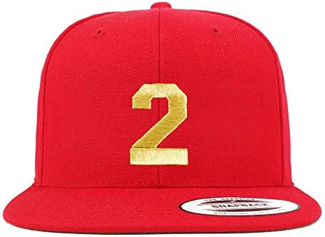 Трендовски продавница за облека број 2 златна нишка рамна сметка за бејзбол капа