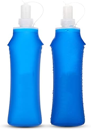 LMMDDP 1/2 парчиња 500 ml шише за пиење на отворено вода мека преклопна колба Силикон БПА бесплатно спортско шише за трчање велосипедизам