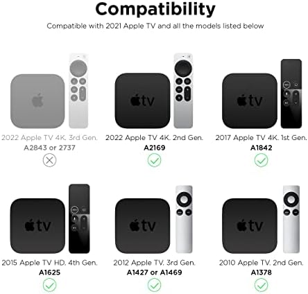ЕЛАГО Т4 СЛУЧАЈ Компатибилен со Apple TV 4K 2021 и компатибилен со Apple TV HD - компатибилен со сите модели на Apple TV -