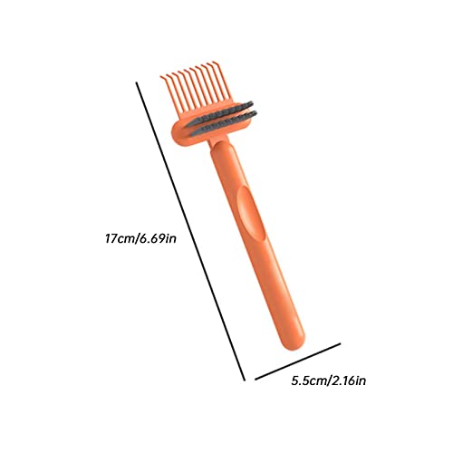 2in1 Четка за чистење чешла пластична рачка за чистење за четка за коса, Отстрани чешел вградена алатка мини отстранувач на нечистотија