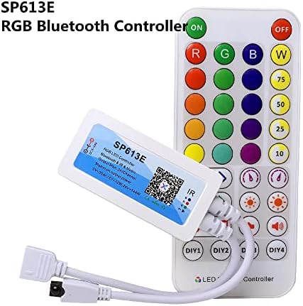 Futeni COB RGB лента светлина DC12V 24V Флексибилни LED светла со висока густина на COB со контролата на SP613E RGB Bluetooth Controler