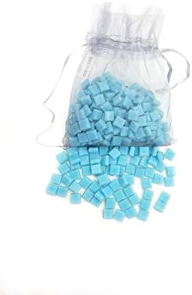 Аболос .3 квадратни бебиња сини стаклени чипови 1/2 lb најмали чипови од мозаик