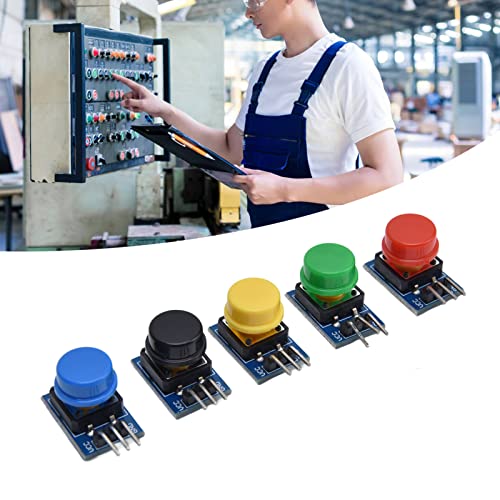 Модул за копчиња 5PCS со капаци на бои 3 пински прекинувач за прекинувач за прекинувач на таблата за собење на коло комбинации на коло