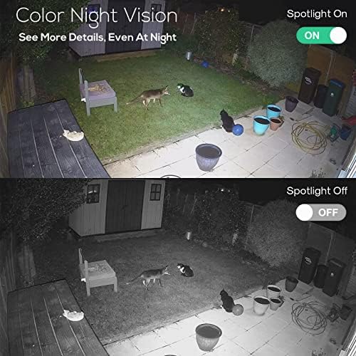 Kittyhok Pt Solar Camera Security Outdoor | 2K FHD безбедносна камера безжична варијанта, соларна батерија напојувана, ноќно гледање во боја,