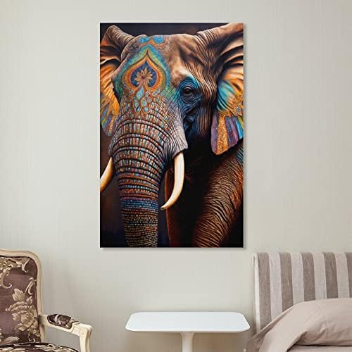 Сликарство уметнички постер шарен африкански слон домашен wallиден декор wallид уметнички слики платно wallид декор дома декор дневна соба