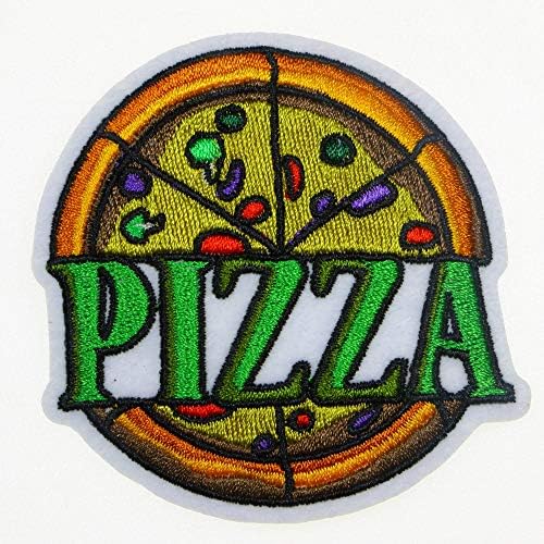 JPT - пица брза храна италијански ресторан симпатична цртана филмска везена аплика железо/шиење на закрпи со значка симпатична лого