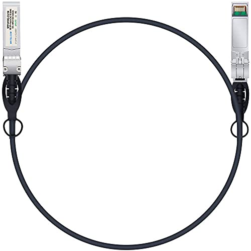 Wktelcom DAC кабел SFP+ 10G бакар Cu1m ， Twinax AWG директен прикачен бакар пасивно складирање кабел за Cisco SFP-H10GB-Cu1m, ubiquiti, netgear,