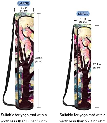Уметничко дрво јога мат носач торба со лента за рамо од јога мат торба торба торба за плажа торба