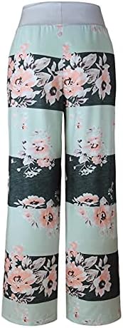 MGBD женски удобни панталони панталони цветни печатени влезови палацо широки нозе јога панталони пријатни удобни пижами дното