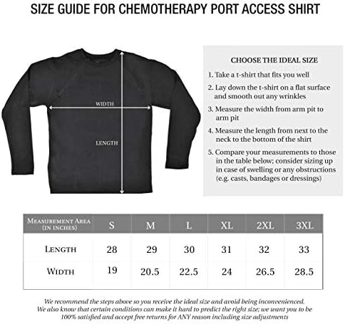 Инспирирана кошула за пристап до порта за хемотерапија со дискретни двојни патенти