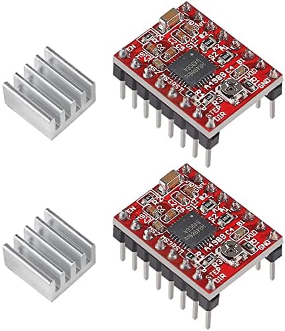 D - FLIFE 2pcs A4988 Чекор Степер Мотор Возач Модул Со Топлински Мијалник ЗА 3d Печатач Reprap Погоден За ARDUINO CNC