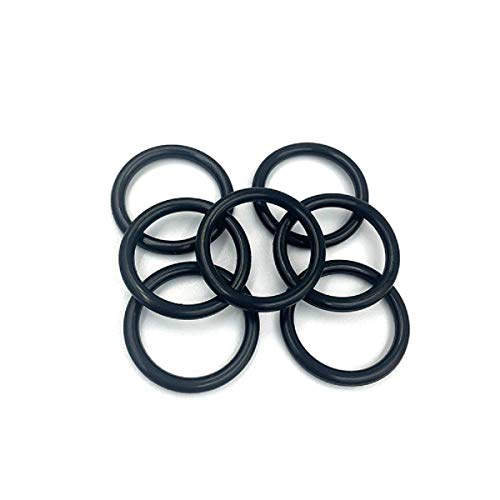 Нитрилна гума О-прстени, 24мм ОД 2мм ширина, метричка буна-n тапа О-прстени тркалезни запечатувачки запечатувања црни 50 парчиња