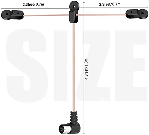 75 ом дипола FM антена со PAL Femaleенски машки адаптер Т обликува аеро -компатибилен со остриот Panasonic Onkyo Yamaha Pioneer