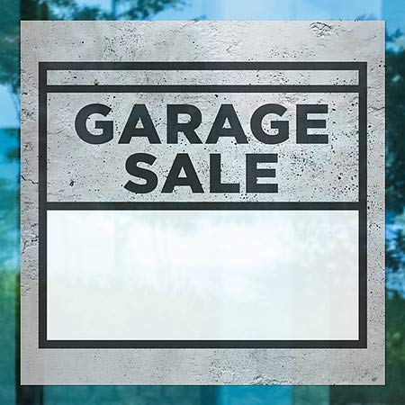 CGSignLab | „Продажба на гаража -басична сива“ прозорец за лепење | 5 x5