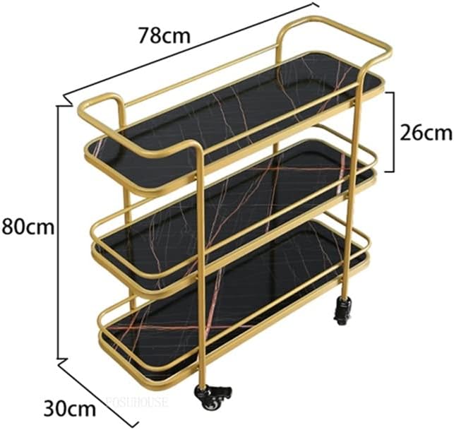 Genigw повеќеслојна кујна количка за складирање количка за складирање решетката за складирање во три нивоа количка дома