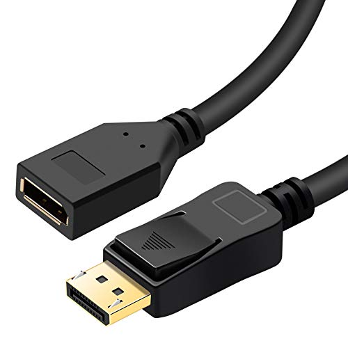 Bolaazul DisplayPort 1.2 Продолжен кабел 2K/144Hz 4K/60Hz, DisplayPort MALE за да се прикаже женски кабел DP машко до женски кабел за продолжување на кабелот 1M/3,3ft Не поддржува индекс на вентил