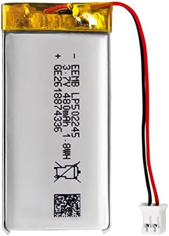 ЕМБ Литиум Полимер Батерија 3.7 V 480mAh 502245 Липо Полнење Батерија Пакет Со Жица JS Конектор За Звучник и Безжичен Уред-Потврди