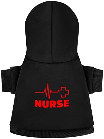 Медицинска медицинска сестра сочувство со црвени крстови кучиња, симпатична качулка, џемпер, миленичиња облека од облека, палто