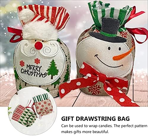ABOOFAN 2 парчиња Божиќни Торби Со Врвки За Подароци Торби За Пакување Бонбони