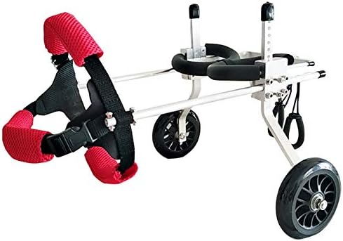 Ruixflr кучиња инвалидска количка Прилагодлива висина на висина ПЕТ Скутер за задниот дел на екстремитетите Парализа на оневозможено куче за