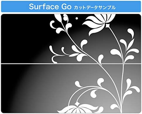 Igsticker Decal Cover за Microsoft Surface Go/Go 2 Ultra Thin Protective Tode Skins Skins 000079 Black Flower Simple