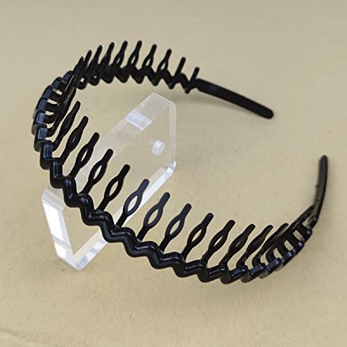 Аоксмас 5 ПАРЧИЊА Црни еластични еластични женски ленти за глава модни додатоци за коса чешел за заби ленти за коса за жени нелизгачки