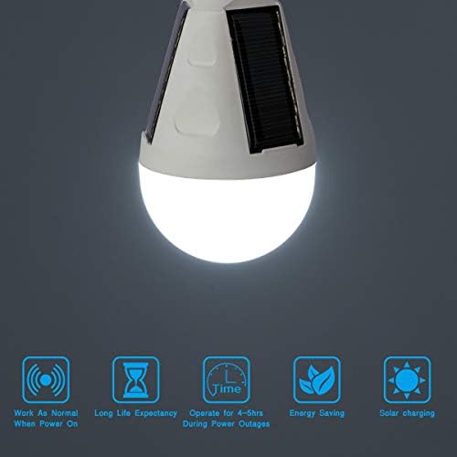 SHINELAN 4 ПАКЕТ LED Соларни Светилки За Итни Случаи За Домашен Прекин На Електричната Енергија, E26/E27 7W Резервна Копија На