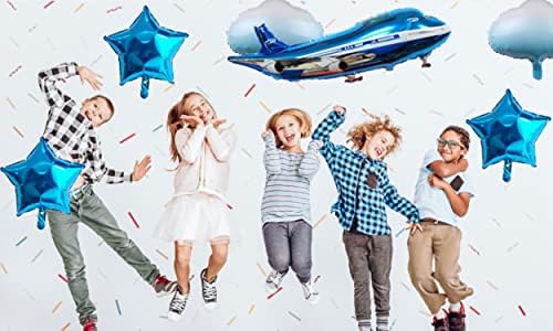 31 инчен Голем Авион Сина Партија Декорација Авион Балон Роденден Материјали Авион Авијатичар Авантура Тематските