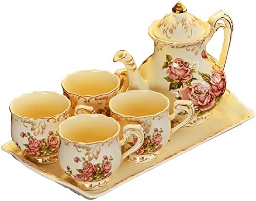 RIS LAN порцелански керамички чај подароци поставувања и чаши поставени чајни услуги 6 компјутери