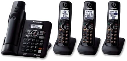 Panasonic KX TG6641B Dect 6.0 безжичен телефон со систем за одговарање, црна, 1 слушалка