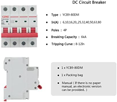 MAKEE YCB9-80DM 4p Dc Прекинувач Се Користи за Фотоволтаичен Систем 6kA DC 1000v Безбедност Заштита