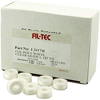 Fil-Tec 100 бело чисто-глад пред-светло-бобини-домашно шиење и везови