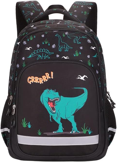 Течен симпатичен училишен ранец за девојче стилски ранец на лаптоп постави 3 парчиња за жени диносаурус
