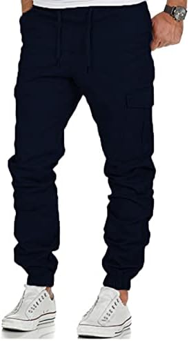 Мажи во Дијаго Мажи Карго панталони со џебови Редовно вклопуваат удобни тесни глуждови со џемпент, обичен моден спорт Атлетик тренингот
