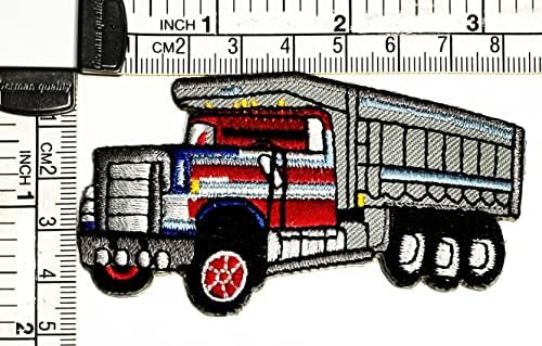 Кленплус 3 парчиња. Депонија Камион Цртан Автомобил Везени Железо На Шиење На Значка За Фармерки Јакни Капи Ранци Кошули Налепница