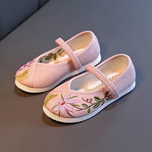 Девојки со рамен дно извезени сандали модерни костуми деца известуваат везени сандали желе чевли