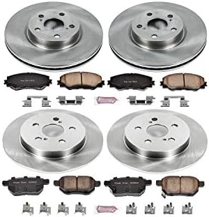 Power Stop KOE4140 AutoSpecialty Предниот и задниот дел за замена на сопирачките за сопирачките и влошките на сопирачките на сопирачките