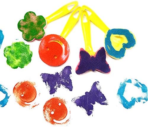 Xiangzi Finger Paint Sponges for Children, Sponge Simber Setter Set, комплет за боја на мали деца, сет за боја за деца 6-12 вклучуваат