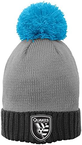 MLS by outerstuff девојки манжетирана плетена капа со зголемена пом