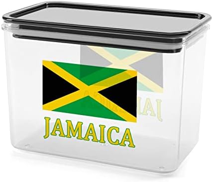 Јамајканско Знаме Кутија За Складирање Пластични Канистри За Контејнери За Организатор На Храна Со Капак за Кујна