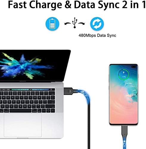 3FT PD USB -C кабел тип -C Брза полнач за напојување со напојување USB Компатибилен со Samsung Galaxy S21 Fe 5G - Galaxy S21 Plus - Galaxy