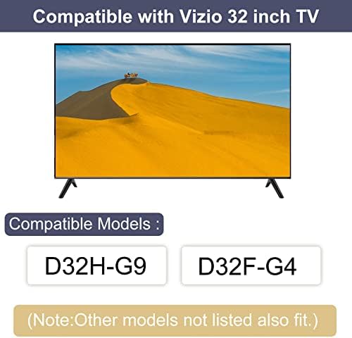 Основен штанд за замена на ТВ нозе Vizio, ТВ нозе за ТВ-штанд Визио, за Vizio 32H-G9 D32F-G4 ТВ-бирото со завртки, TableTop TVS се залага за
