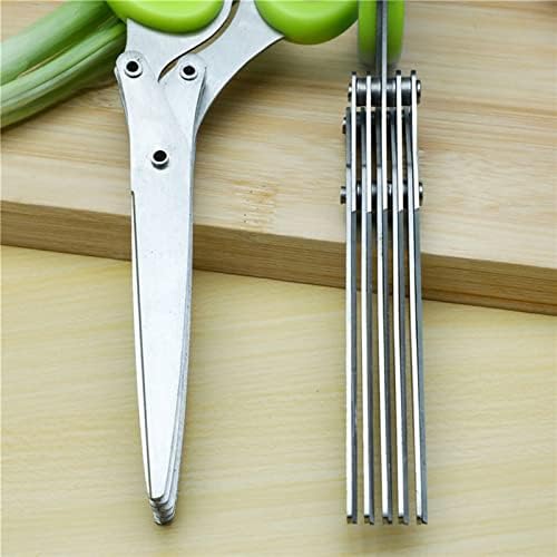 Мултифункционални ножици со висока ефикасност, мултифункционални мулти-слојни зелени кромид ножици од не'рѓосувачки челик кромид, нож
